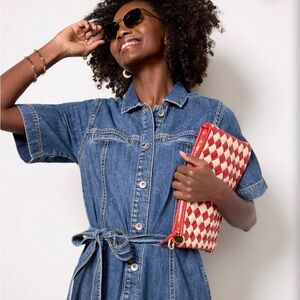 Clare V. Puffy Woven Tote